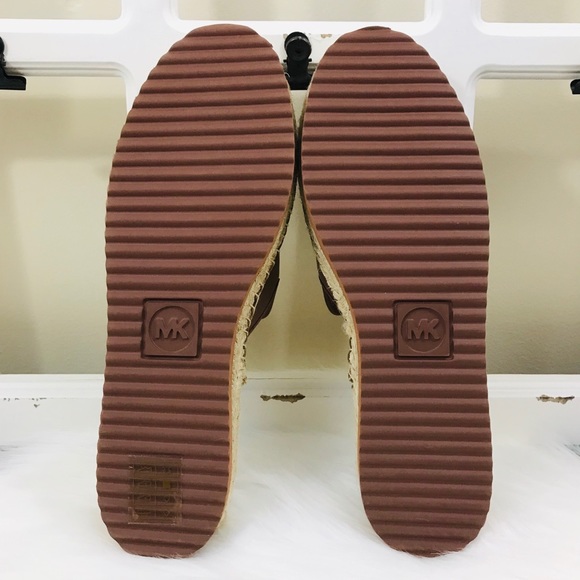 MK Emilia Leather Slide Slip On Espadrilles - Picture 8 of 9